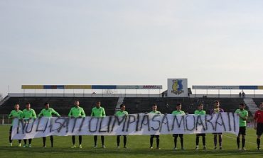 Protest al fotbaliștilor de la Olimpia Satu Mare